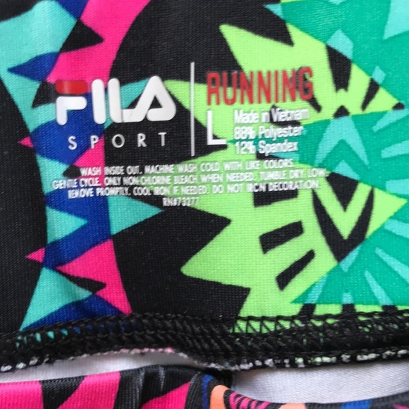 FILA size L pink multi running leggings - Picture 2 of 7